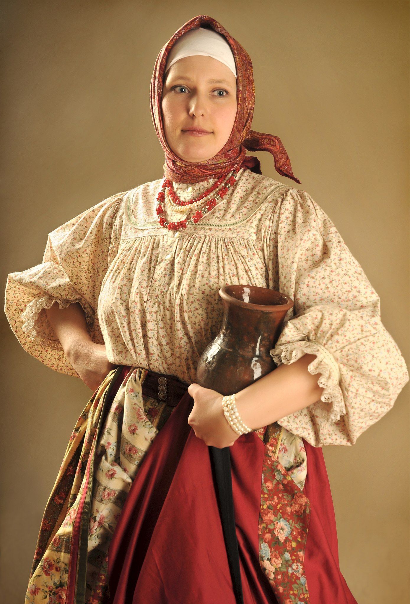 Girls in Slavic costumes in Caracas